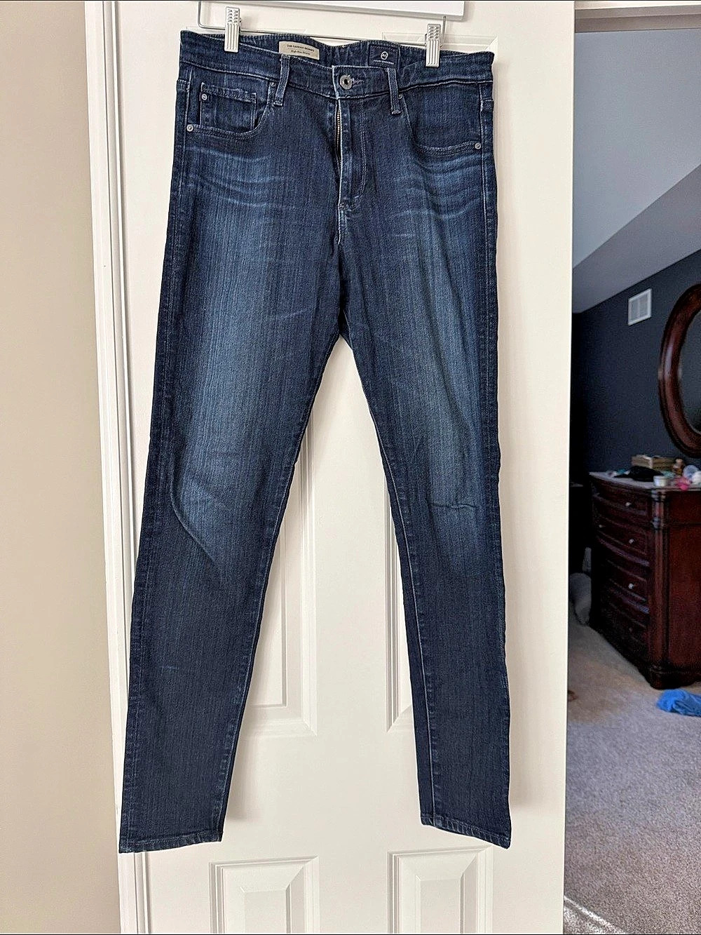 AG Adriano Goldschmied The Farrah Skinny High-Rise Skinny Jeans Blue